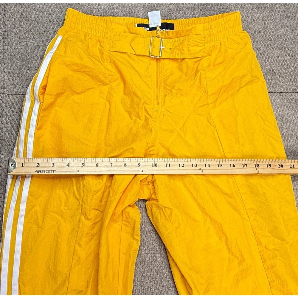 Adidas Paolina Russo Women's Yellow Buckle‎ Waist Windbreaker Track Pants Size L